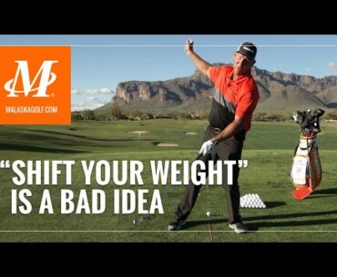 Malaska Golf // Shift Your Weight is a Bad Idea - Golf Swing Basics