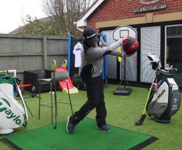 Garden Golf swing drills  and A HUGE PRIZE RAFFLE for the NHS
