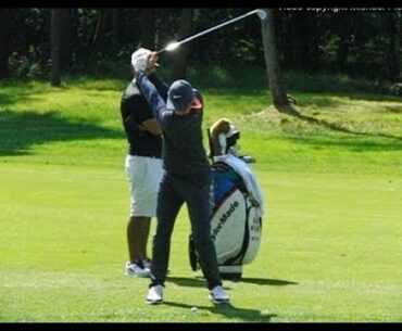 Rory McIlroy golf swing Short-Iron & Long-Iron (face on) BMW PGA Wentworth 2018.