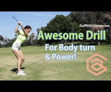 Awesome Drill for Power Golf Swing | Golf with Aimee