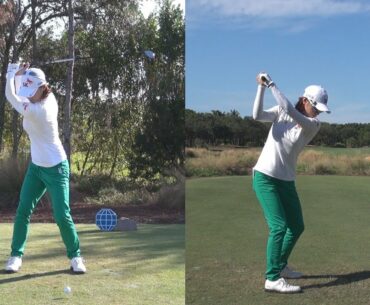 NA YEON CHOI - SYNCED DRIVER GOLF SWING FROM CME DTL & FACE ON - REG & SLOW MOTION 1080p HD