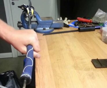Replace golf grip using compressed air
