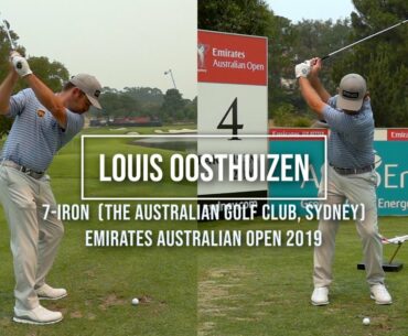 Louis Oosthuizen Golf Swing 7 Iron (DTL & FO), Emirates Australian Open (Sydney), December 2019.