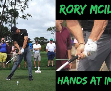 2018 RORY MCILROY HANDS AT IMPACT DRIVER GOLF SWING 1080 HD