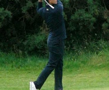 Adam Scott golf swing - short Iron (down-the-line and face-on), July 2016.