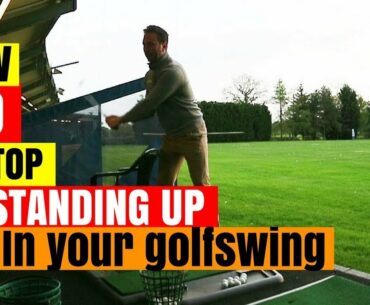 STANDING UP IN GOLF SWING / HIP EXTENSION & THE AFFECTS ON THE SHAFT ANGLE /  WHY DO I MISS RIGHT