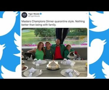 Tiger Woods holds Masters Champions Dinner "quarantine style"