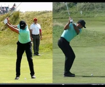 Jason Day golf swing - Short Iron (face-on & down-the-line), July 2017.