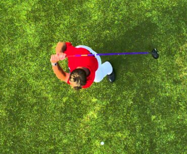 Golf Swing Top Down View - Super Slow Motion