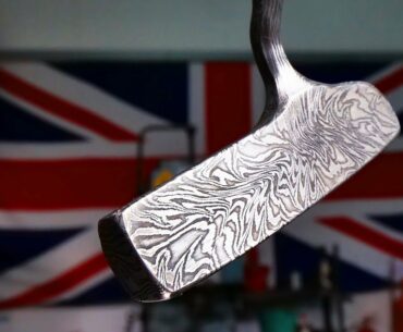 MAKING A DAMASCUS GOLF PUTTER!!