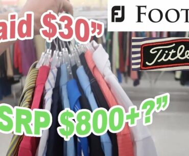 A Golfer Would Appreciate This..INSANELY CHEAP Footjoy Titleist Apparel Polos | Savers Thrift Haul