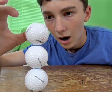 Stacking 3 Golf Balls Challenge! | That's Amazing