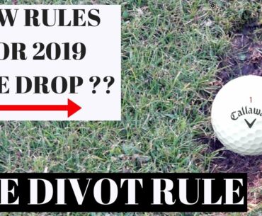 2019 NEW GOLF RULES DO YOU GET A DROP FROM A DIVOT ?