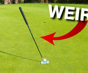 SO WEIRD: Free standing golf putter!