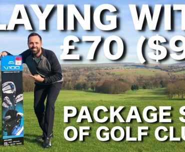 I play golf with a £70 ($90) PACKAGE SET