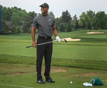 Tiger Woods' range session for the Memorial Tournament pro-am 2019