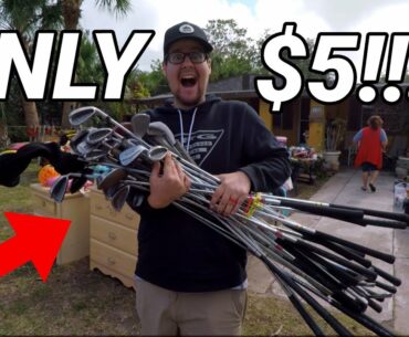 ONLY $5 FOR ALL THESE GOLF CLUBS!?!? (Garage Sale Find!!)