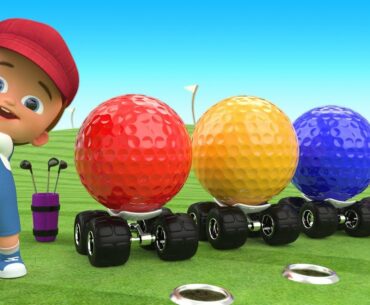 Golf Balls 3D for Kids Children Toddlers Games | Little Baby Fun Play Golf Game Learning Colors