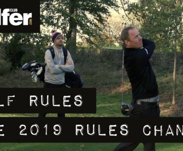 A brief introduction to the 2019 rules of golf