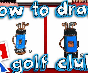 How To Draw A Golf Club Bag For Father's Day!