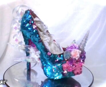 Cupcake Unicorn Elusive Rabbit Heels Custom Shoes Spiked Prism Icicle Rainbow Scales Glitter