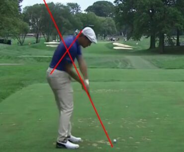 Learn an easier golf swing. Bryson Dechambeau, Setup on your Impact plane