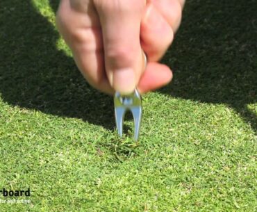 Golf Rules: Repairing your pitch marks correctly