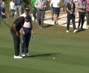 Tournament host Tiger Woods teases Justin Thomas at Hero World Challenge 2019