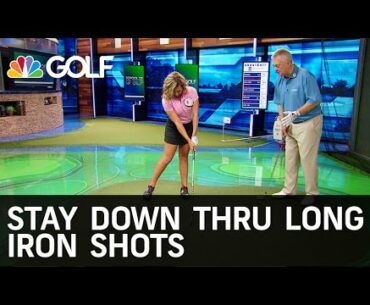 How to Stay Down Through Long Irons Shots | Golf Channel