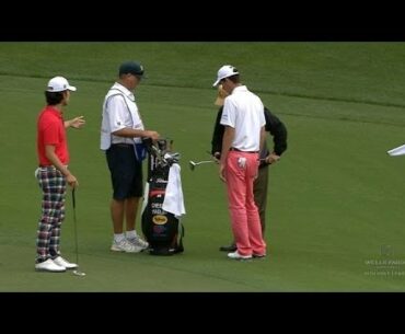 Chesson Hadley's caddie falls and bends putter at Wells Fargo