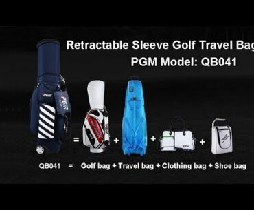 PGM Golf QB041 Retractable Sleeve Golf Bag Golf Travel Cartbag