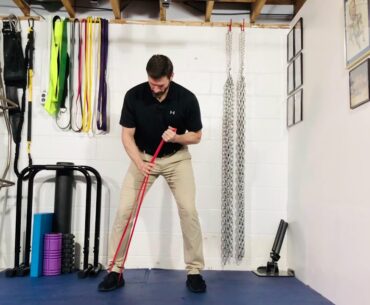 Banded Golf Stance Backswing Rotation