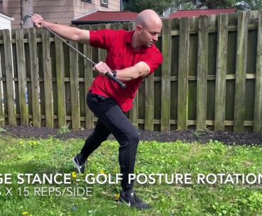 Lunge Stance - Golf Posture Rotation
