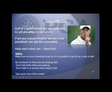 Introduction to the Rules of Golf - PowerPoint for IHSAA and IGHSAU