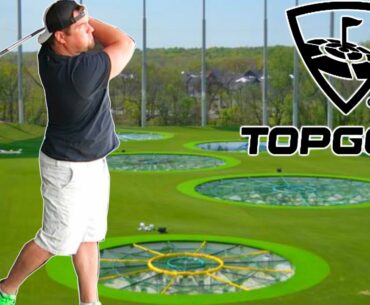 TOP GOLF DRIVING RANGE CHALLENGE GIANT HOLE IN ONE GOLF COURSE