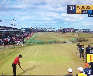 Golf Fan YELLS During Tiger Woods Swing on 18th Hole (Open Championship 2018)