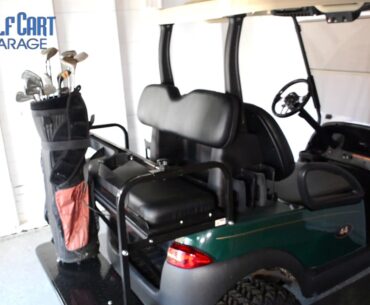 Rear Seat Golf Bag Attachment on a Club Car Precedent | Before and After | Golf Cart Garage