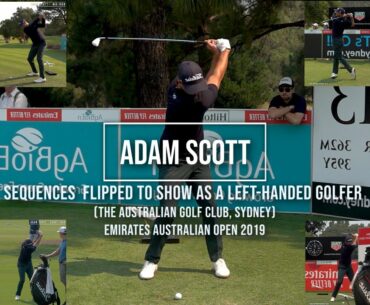 Adam Scott Golf Swings sequences as Left-Handed Golfer (Short, Mid & Long Irons & Driver) 2020.