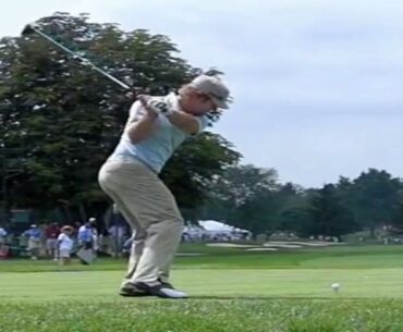 Ryan Moore slow motion Golf Swing two plane swing