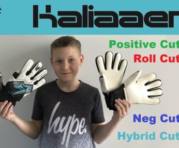 Kaliaaer ELIMN8aer Goalkeeper Gloves - Hybrid compared to Negative Cut in Crystal Blue, White, Black