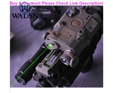 Best WADSN Airsoft PEQ 15 LA5C Green Red Dot Lazer Tactical UHP PEQ-15 Zero Reset Laser Pointer Wit