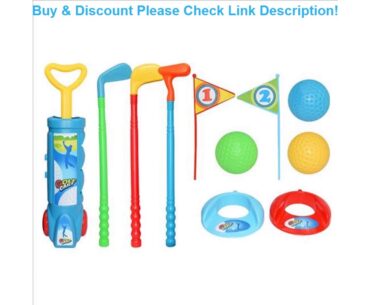 Top Kids Toy ABS Fitness Gift Outdoor Sports Golf Clubs Set Ball Mini Exercise Interactive Parent C