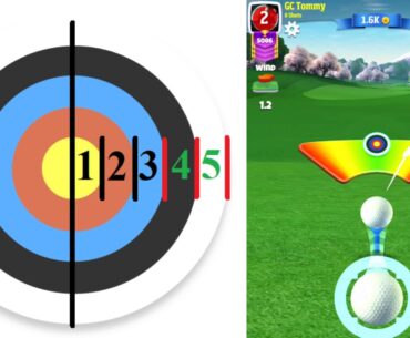 Golf Clash tips, Wind Guide - Learn the ringsystem! Including Elevation, Min-Mid-Max and Powerball