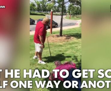 John Daly tees off a man's mouth