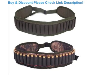 Slide Tactical 30 Rounds Ammo Shell Holder Belt 12/20GA Ammo Pouch Shot Gun Shell Bandolier Waist B