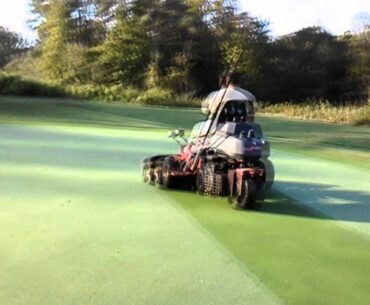 Golf course greens and grounds: Mowing Greens with Toro Greensmaster 3150