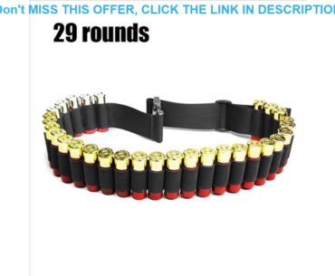 130*5CM Tactical Ammo Holder Cartridge Belt 29 Gun Shell Bandolier Belt 12/20 Gauge Military Bulle