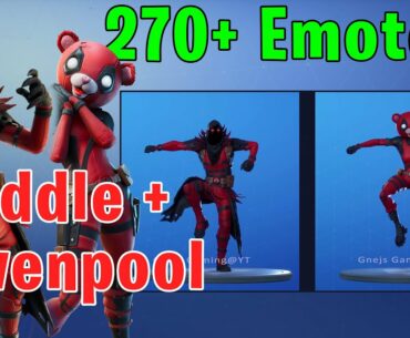 Cuddlepool & Ravenpool | 270+ Emotes | Side by Side | Fortnite Emotes