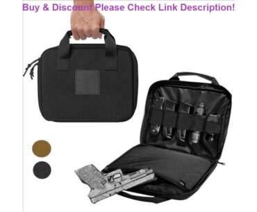 "Tactical 12"" Pistol Carry Bag Portable Military Handgun Holster Pouch Durable Nylon Padded Pisto
