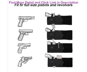 Review Concealed Carry Holster Tactical Right-hand Belly Band Airsoft Gun Case with Magazine Pouch